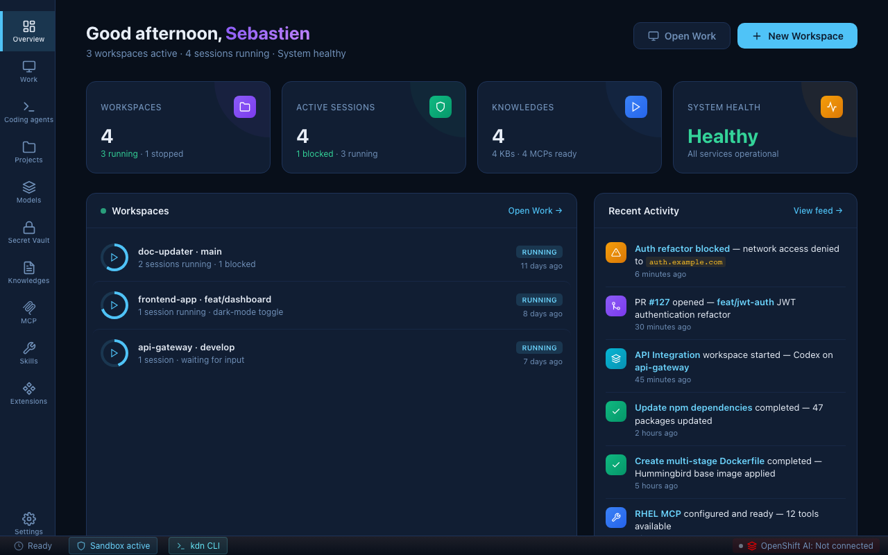 Kaiden overview dashboard